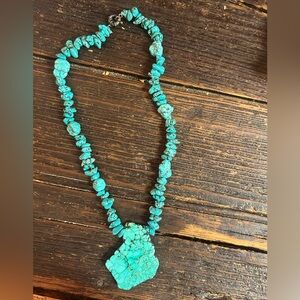 Turquoise Beaded slap Necklace